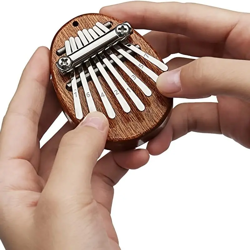 Mini 8 Key Thumb Piano, Portable 8-tone Thumb Piano, Musical Instrument for Kids & Adults, Fun Music Toy, Birthday Gift for Friends and Children