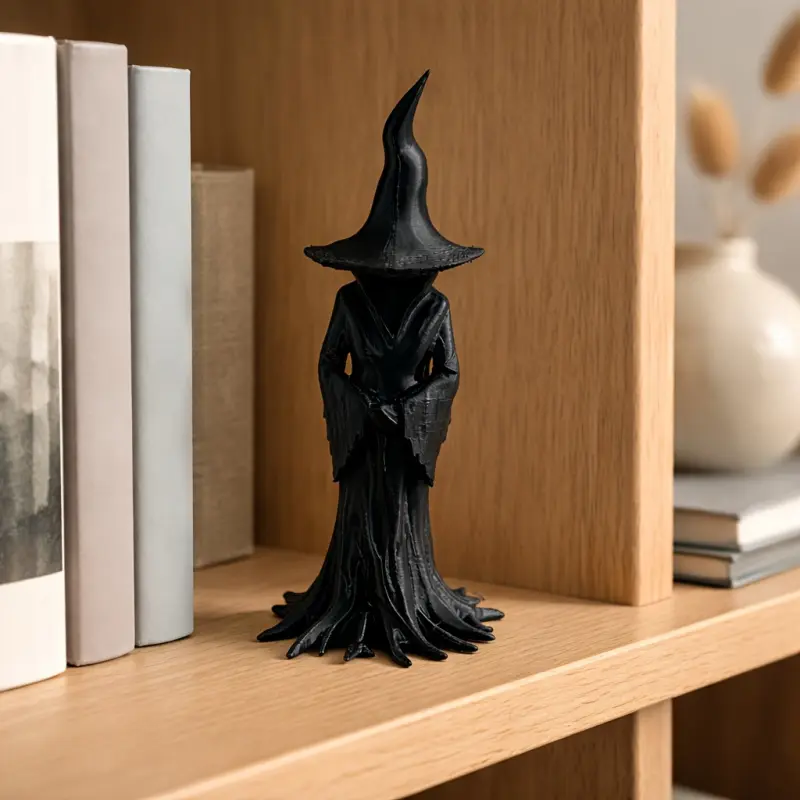 1 mysterious Gothic witch statue Figurine Dark Fantasy Witch ornaments unique desktop decoration artwork nostalgic witchcraft style bookshelf display home office decoration Weika cultural collection cool Halloween atmosphere gift.
