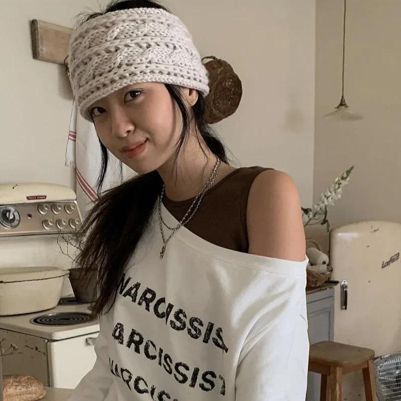 1pc Winter Warm Headbands,Women Ear Warmers Knitted Headbands,Thermal Twist Bow Headband Cable Knit Headbands for Sports Skiing