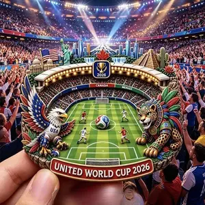2026 USMCA Soccer Cup Special Edition Metal Magnetic Fridge Magnet, Sports Fan Collectible Gift