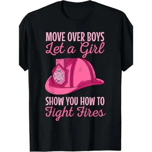 EWH Fire Fighter Female Firefighter Female Volunteer Firefighter Rescue Worker T-shirt y2k  outfits  men time  tee  shirt  backwards demon slayer  merch double print oversize lightweight acid valentine gift cadena graphic tee Oversized Vintage