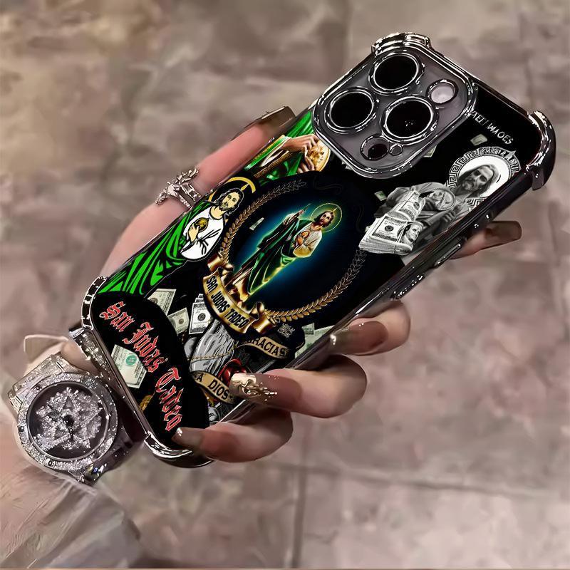 Creative Jesus Pattern Phone case for iPhone 17 Pro Max 16 Plus 15 14 13 12 Full Body Protection Shockproof Soft Silicone Cover 279