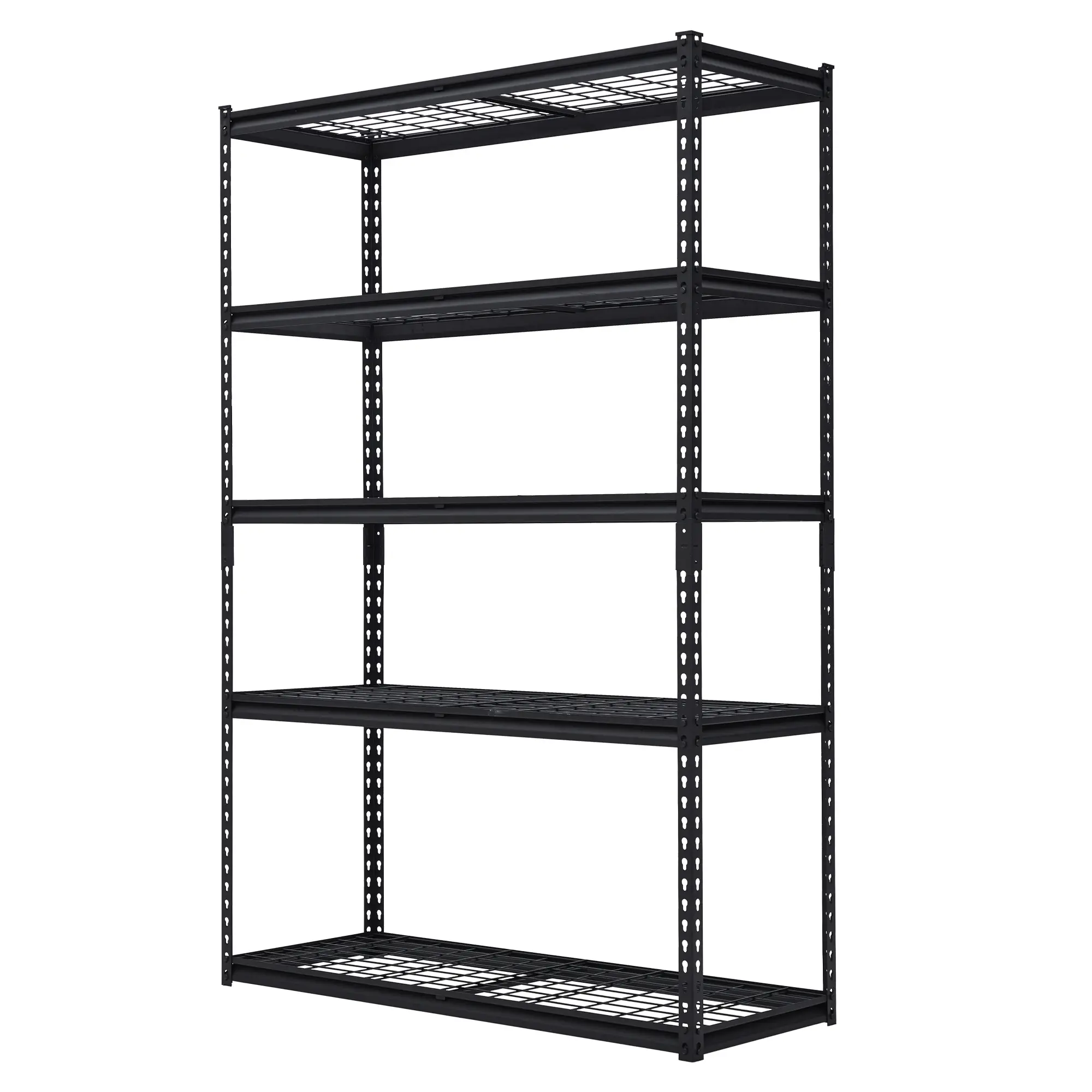 Heavy Duty 5-Tier Garage Shelving Unit - Industrial Metal Storage Rack - 3000 lbs Capacity - Adjustable Steel Shelf for Garage, Workshop, Basement, Pantry - 48"W x 24"D x 72"H - Easy Assembly
