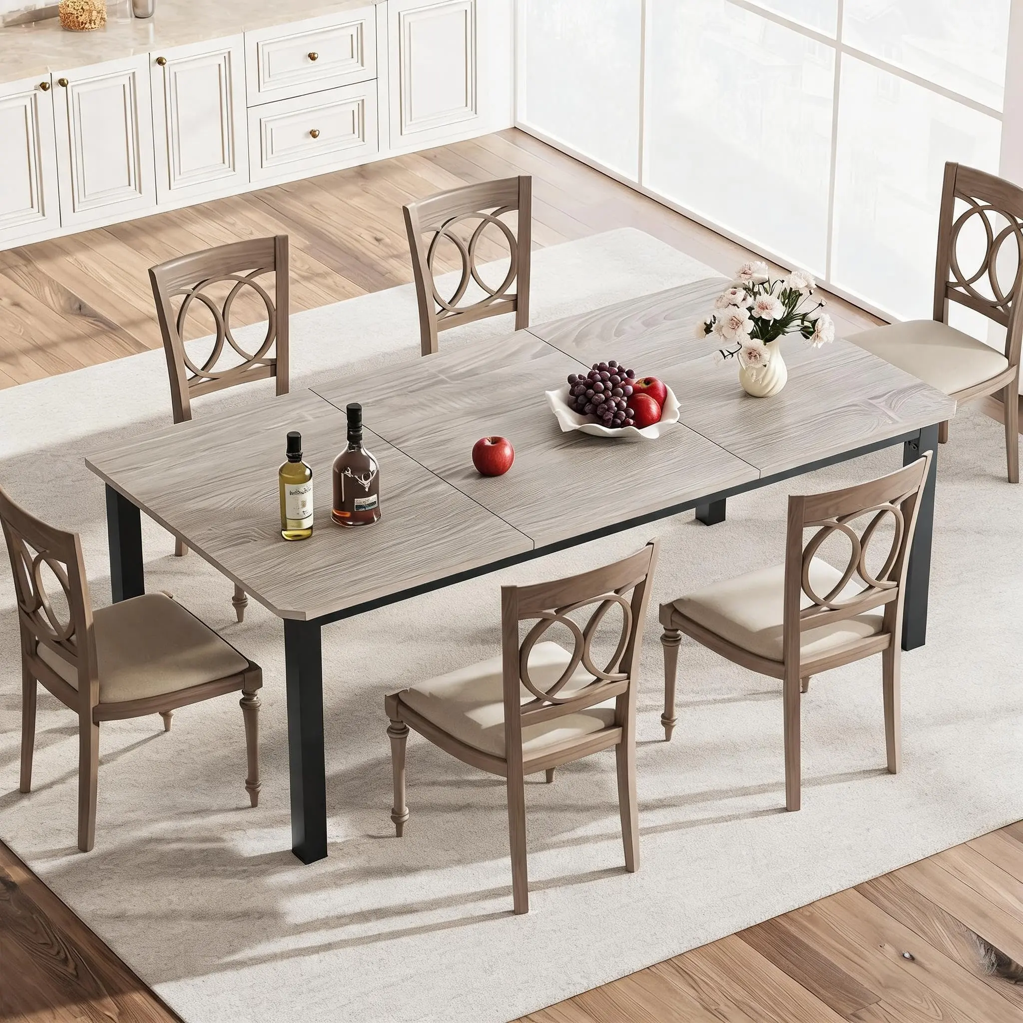 Garvee 78.7″ Dining Table for 8-10 People, Large Kitchen Table (Only Table)
