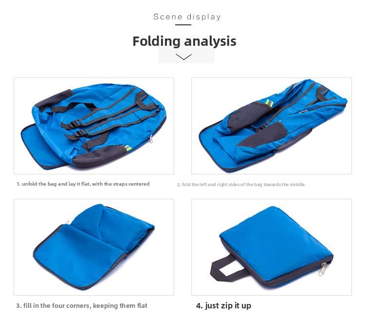 Korean Style Outdoor Multifunctional Travel Casual Foldable Backpack for Training Class Students with Logo Printing Option