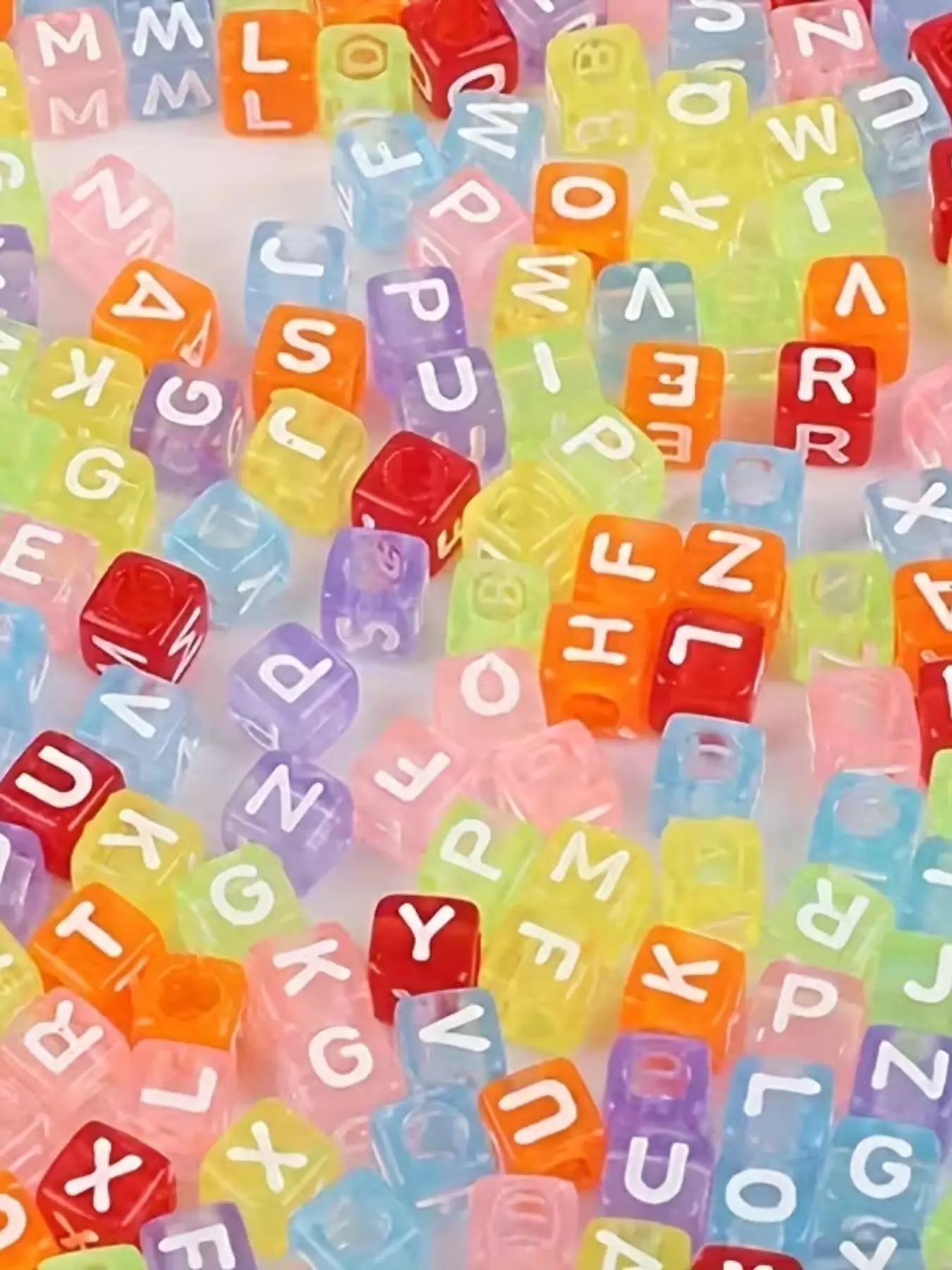 1200pcs/510pcs/210pcs Colorful Transparent Acrylic Square Letter Beads, Ideal for DIY Bracelets, Necklaces, Jewelry Making, Gift Ideas