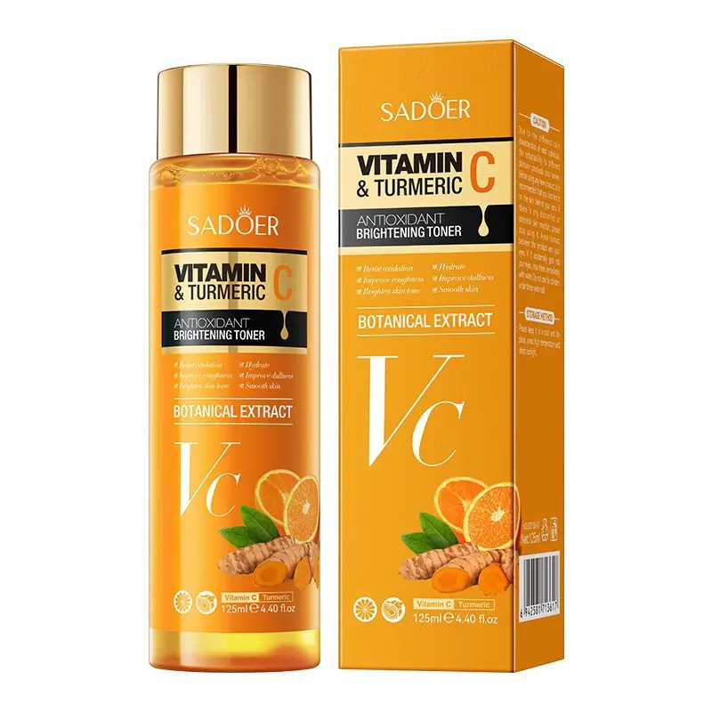 VC Turmeric Antioxidant Brightening Toner 125ml Daily Hydrating Facial Essence Water Moisturize Dull Skin Daily Skincare For Women