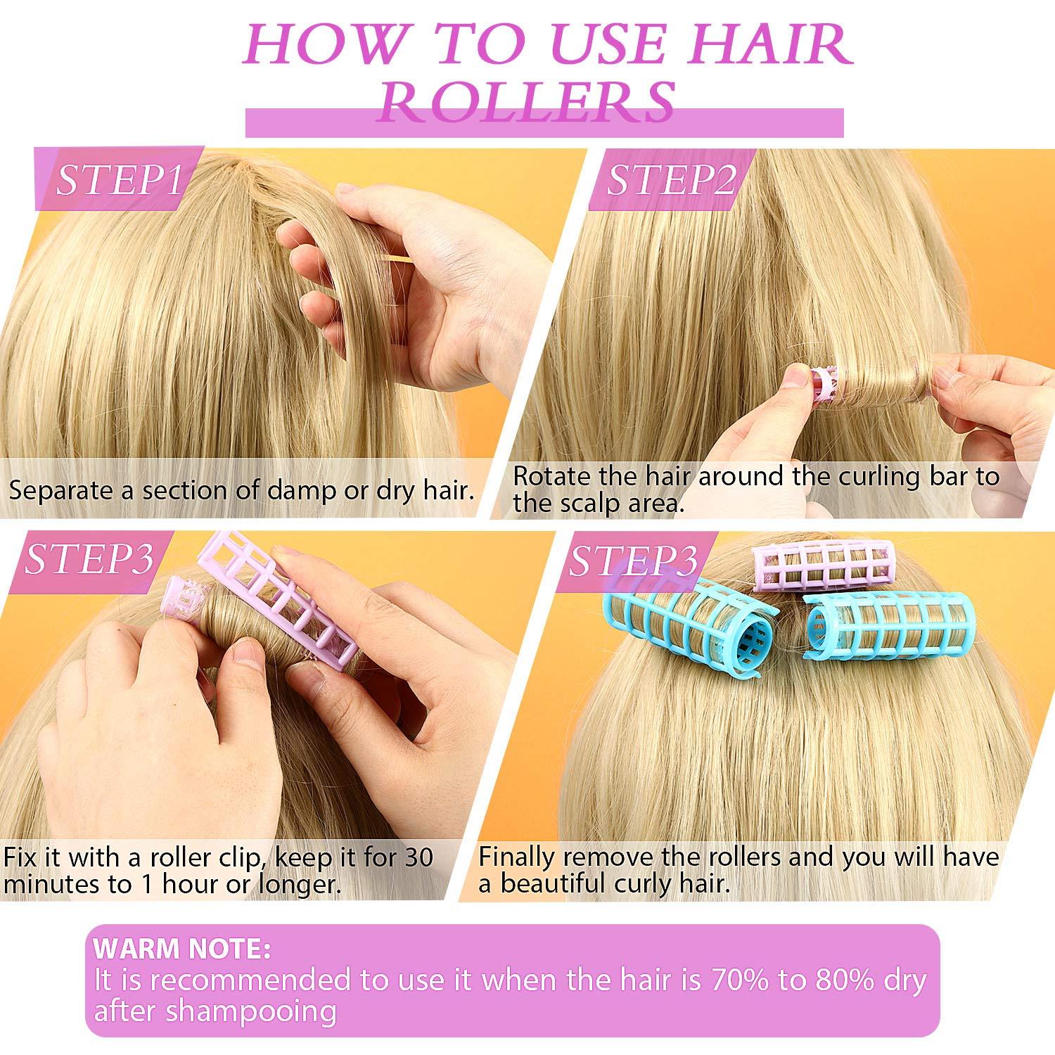 30-Pack Safe Plastic Multi-Size Self-Grip Hair Rollers - Heatless Haircare Tool for Curly Hair, Families, DIY Styling, Salon Use 30-Pack Safe Plastic Multi-Size Self-Grip Hair Rollers - Heatless Haircare Tool for Curly Hair, Families, DIY Styling, Salon Use