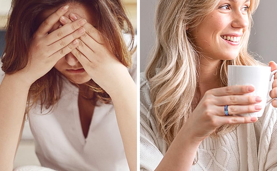 CASSIECA Fidget Rings for Anxiety Relieve for Men Women Stainless Steel Spinner Ring 6mm Silver Gold Plated Ring Thumb Ring Anxiety Fidget Relief Spinner Rings Size 5-9