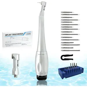 Implant Torque Wrench Kit,  Torque Wrench with 7 Torque Settings (5-35N.cm), Replaceable  & 16 Precision Bits, Metal Lock, Autoclavable 135°C/275°F for  Clinic