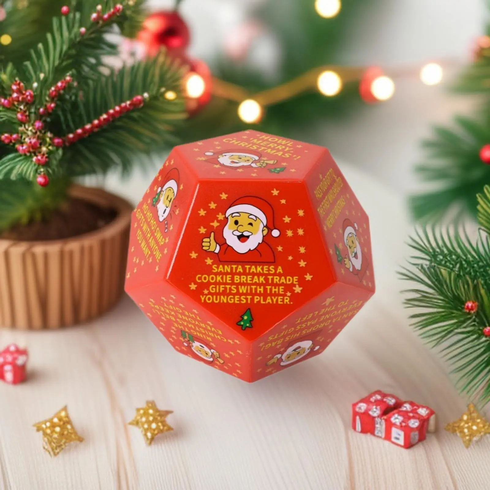 Santa Swap Gift Exchange Dice Christmas Stocking Stuffers for Family Party Games Xmas Holiday Birthday Party Supply
