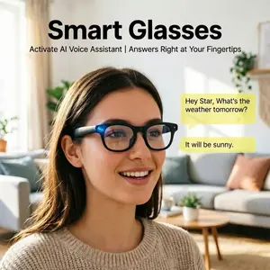 Open Audio Smart Sunglasses, HD Recording, Ai Voice Assistant, Touch Control, Long Battery, Anti-Glare, Outdoor Sports Gear