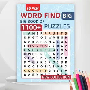 New Large Print Adult Word Search Puzzle Book, 1100+ Themes, Clear Font, Complete Answers, Brain Boosting, Ideal for Seniors & Busy Adults
