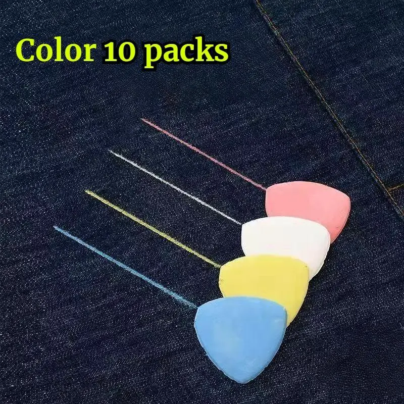 10pcs Sanjiao Tailor Chalk, Sewing Fabric Chalk And Hemming Fabric Marking Pen, Sewing Accessories