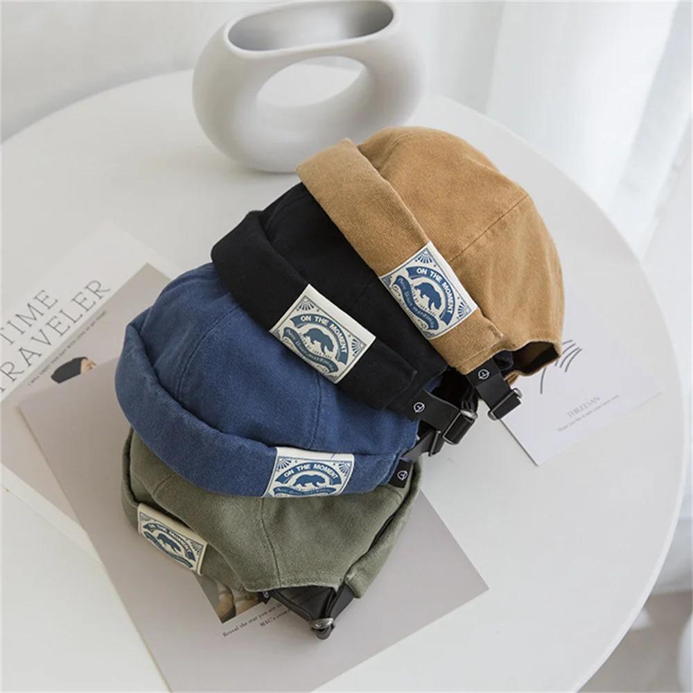 Fashion Cotton Brimless Hat Men Women Retro Skullcap Melon Docker Cap Street Hip Hop Without Visor Summer Outdoor Beanie Gorras
