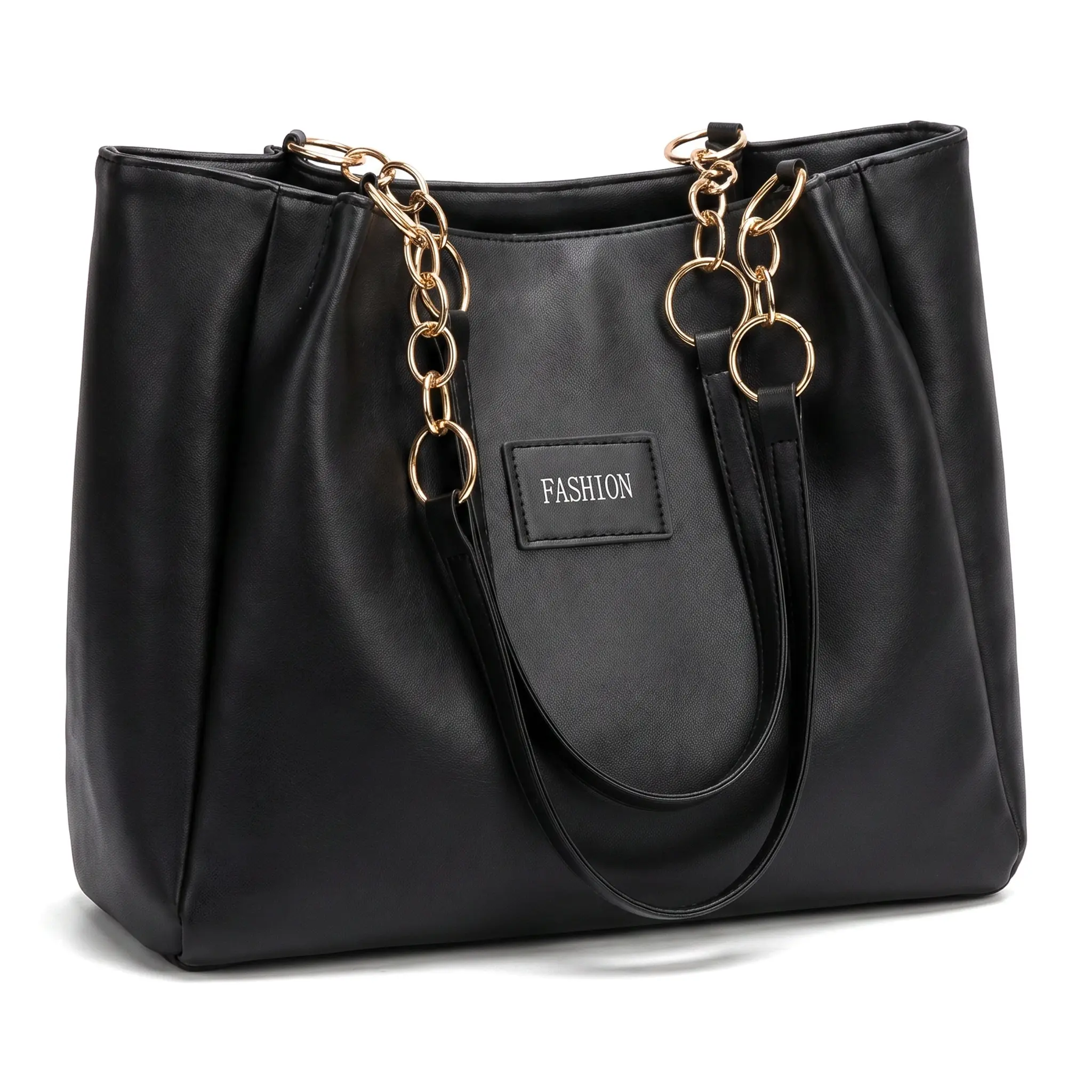 Cozy Everyday Tote Bag For Women Stylish Casual Shoulder Bag Large Capacity PU Leather Medium Sized Commuting Bag Vintage Stitching Design