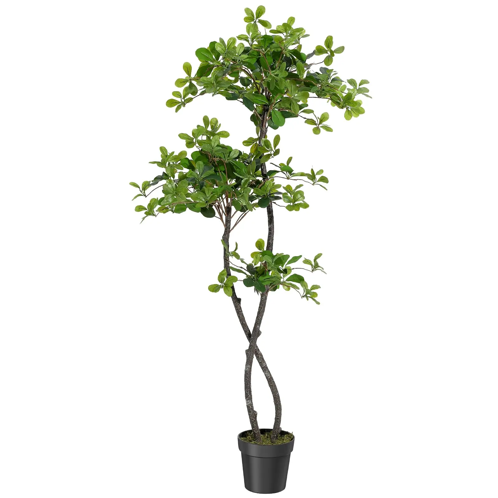 5-6 ft Artificial Olive Tree with LED Lights, Fake Olive Trees Indoor Artificial Plant in Plastic Nursery Pot, Tall Fake Tree for Home Decor Bedroom Living Room Office Decor