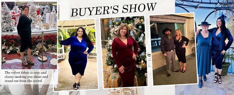 Womens Plus Size Long Sleeve Velvet Bodycon Dresses Sexy Ruched Wrap Deep V Neck Party Cocktail Dress