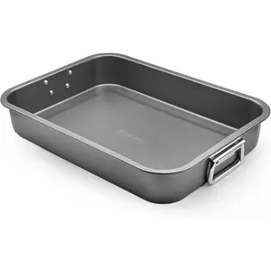 Large Lasagna Pan 12” x 16” - Heavy-Duty Nonstick Casserole Dishes for Oven - Convenient Deep Lasagna Baking Dish With Foldable Handles - Casserole Dish Is Dishwasher Safe and Perfect for Any Meal