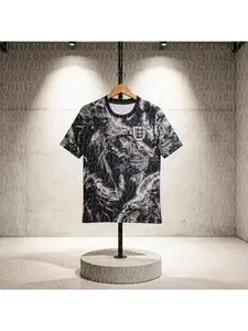 Summer Best-Selling 3D-Printed England Football T-Shirt for Parents and Kids, Quick-Drying and Breathable Men’s Short-Sleeve Outdoor Sport T-Shirt