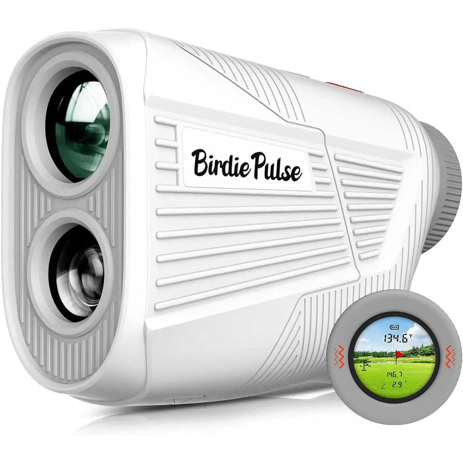 Golf Rangefinder with Slope & ,1300 Y Range Finder Golf | Flag Locking Vibration,6-6.5X Magnification &  LCD,Rechargeable Golf Range Finder