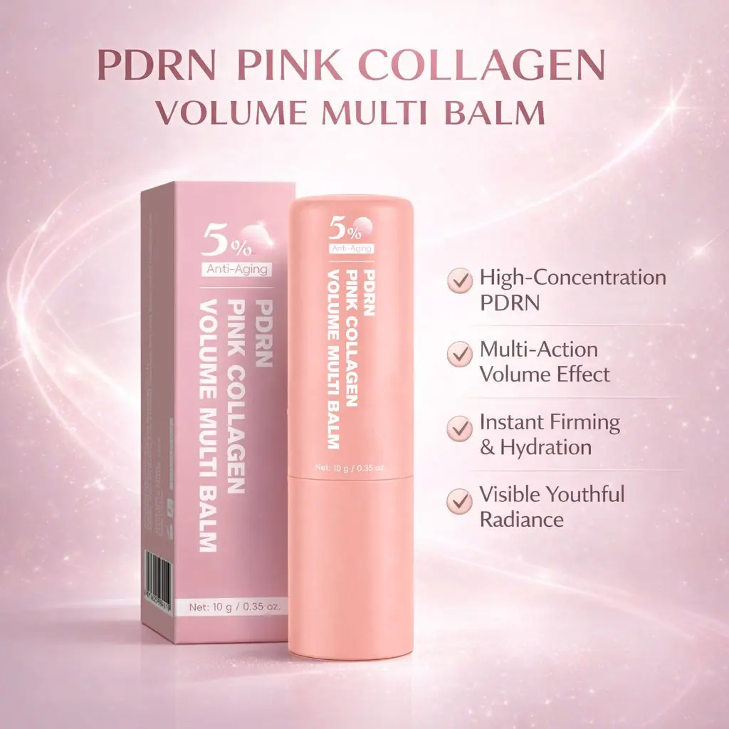 Multi-Effect Wrinkle Stick 10g, Pdrn Collagen Plumping, Fine Line Reduction, Korean Skincare, Full Moisturizing Lip Balm, Eye Cream, Neck Cream, Primer