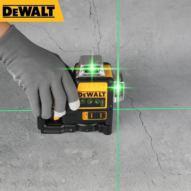 DEWALT 12V Lithium Battery 12-Line Laser Horizontal Green Light Level Gauge DW089LG 3 Sides 360 Degrees Outdoor Construction Surveying