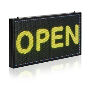 VEVOR Programmable LED Sign, P5 Full Color Flexible Digital Scrolling Panel, DIY Custom Text Pattern GIF Display, Bluetooth APP Control Message Board for Store Business Advertising, Indoor 27x14 in