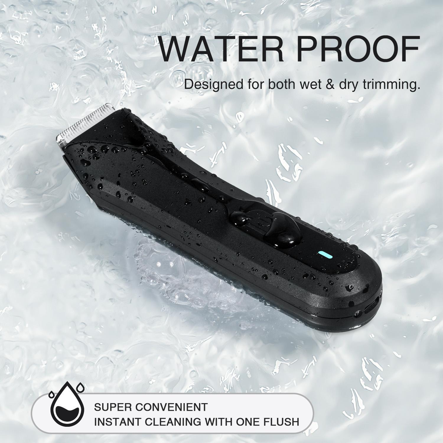Electric Hair Trimmer for Men, 1 Box Rechargeable Waterproof Electric Ball Trimmer with Positioning Combs & Cleaning Brush & Base, Men's Grooming Tool, Hair Cutting Machines, Shaver Trimmer