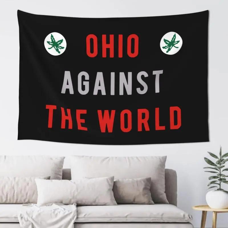 Ohio Against The World Tapestry 60"X40" Interesting Commemorative Significance Inspirational Wall Art Front Home Decor For Bedroom Living Room Partyvalentine's wall decor flags