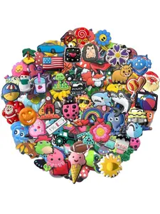 Random Shoe Charms Shoe Decoration Set of 30, 50, 100 Pieces, Fun Party Gift for Kids and Adults, Unique Colorful Customizable Shoe Accessories
