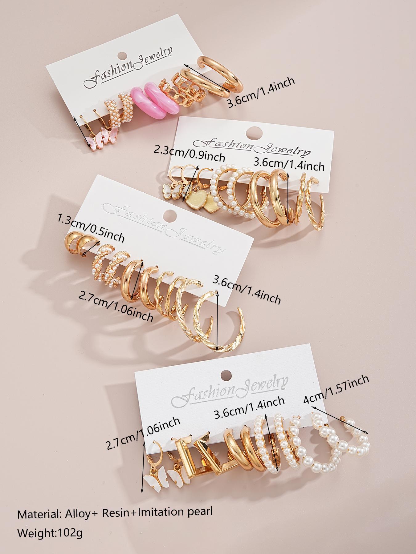 Women's Summer Elegant Butterfly & Heart Design Earrings for Gift, Daily Casual Versatile Jewelry for Holiday Fashion Accessory, Dangle Earrings