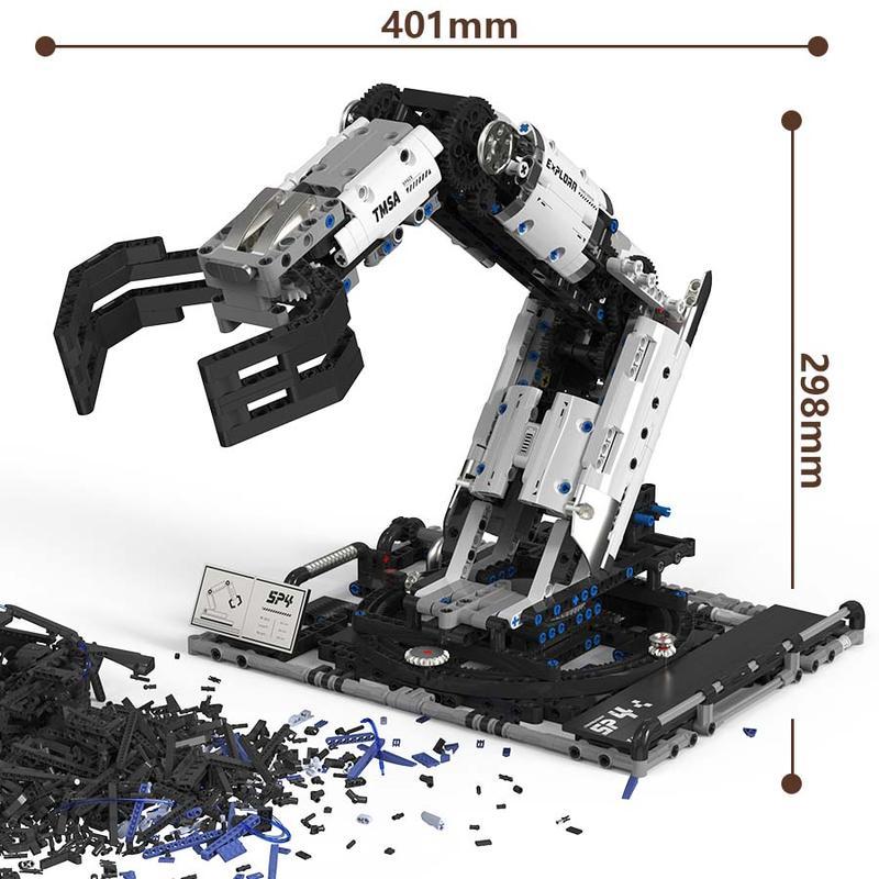 STEM Educational Magnetic Building Blocks 784Pcs Remote Control Technic Robotic Arm with Ultra-Smooth Power Gears & High-Efficiency Gripping Claws Perfect Gift for Kids Ages 6+ Fantastic Christmas and Birthday Gift!