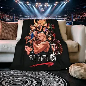 Wrestling King Flannel Blanket, Ultra Soft Kids & Adult Throw Blanket, Cozy Snuggle Blanket, Lightweight Air Conditioner Blanket for Office, Sofa, Couch & Bed, All Season Gift for Wrestling Fans
