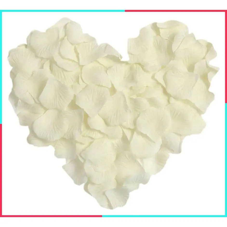 1000 Pcs Ivory Artificial Silk Rose Petals for Wedding Party Decoration