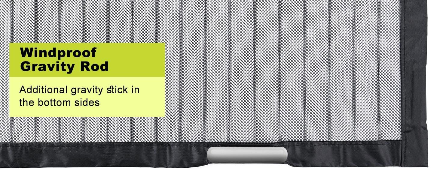 Magnetic Screen Door for 48 x 83 Inch French Door, Screen Itself Size: 50" x 84", Glass Sliding Door Heavy Duty Screen Door Mesh Curtain Keeps Bugs Out for Patio, Sliding Or Large Door