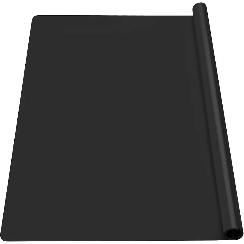 Extra Large Silicone Placemat, Measuring 27.56 X 19.69 Inches, Thick Handmade Silicone Mat, Countertop Protection Mat, Non-Stick Placemat, Black Color