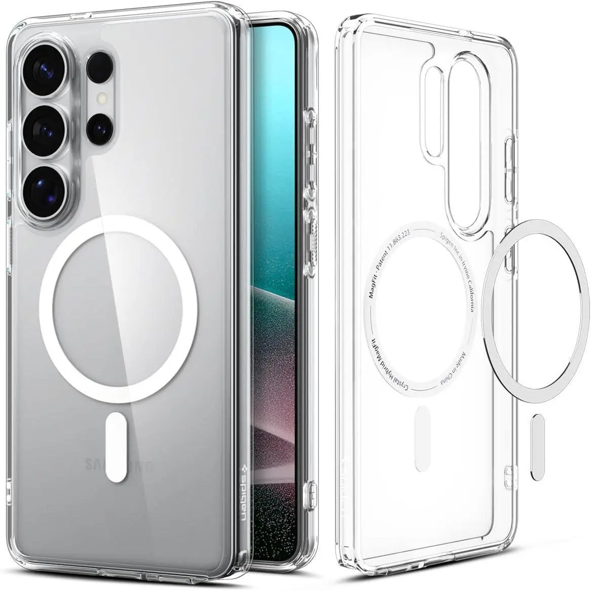 Spigen for Galaxy S26 Ultra Case, Ultra Hybrid MagFit [Anti-Yellowing] [Compatible with MagSafe] [Fast Wireless Charging] - Clear White