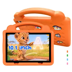 FathersDay Gift Smart Parental Control Kids Tablet, Touchscreen Tablet, 10.1-Inch Android, Manage Cartoons/Classes/Games, 2-in-1 Study, Online Class Ready, Lightweight & Shockproof, 5G WiFi, HD IPS, Bluetooth + Dual Camera, Pink, Christmas/Birthday