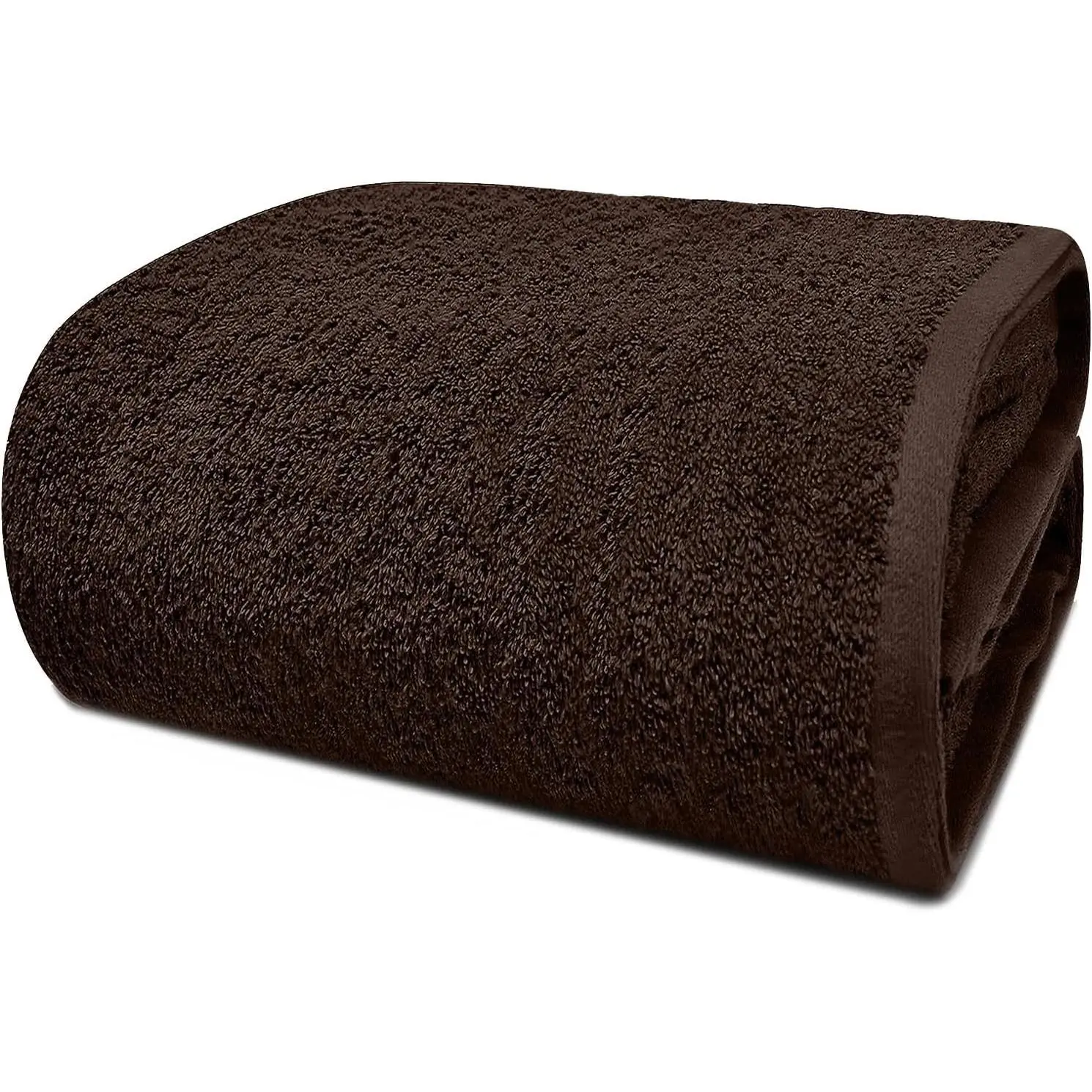 Pack of 1 Jumbo Bath Sheet 40x80 Inches, Oversized Bath Towels for Adults, Fluffy and Soft Plush Towels - Brown