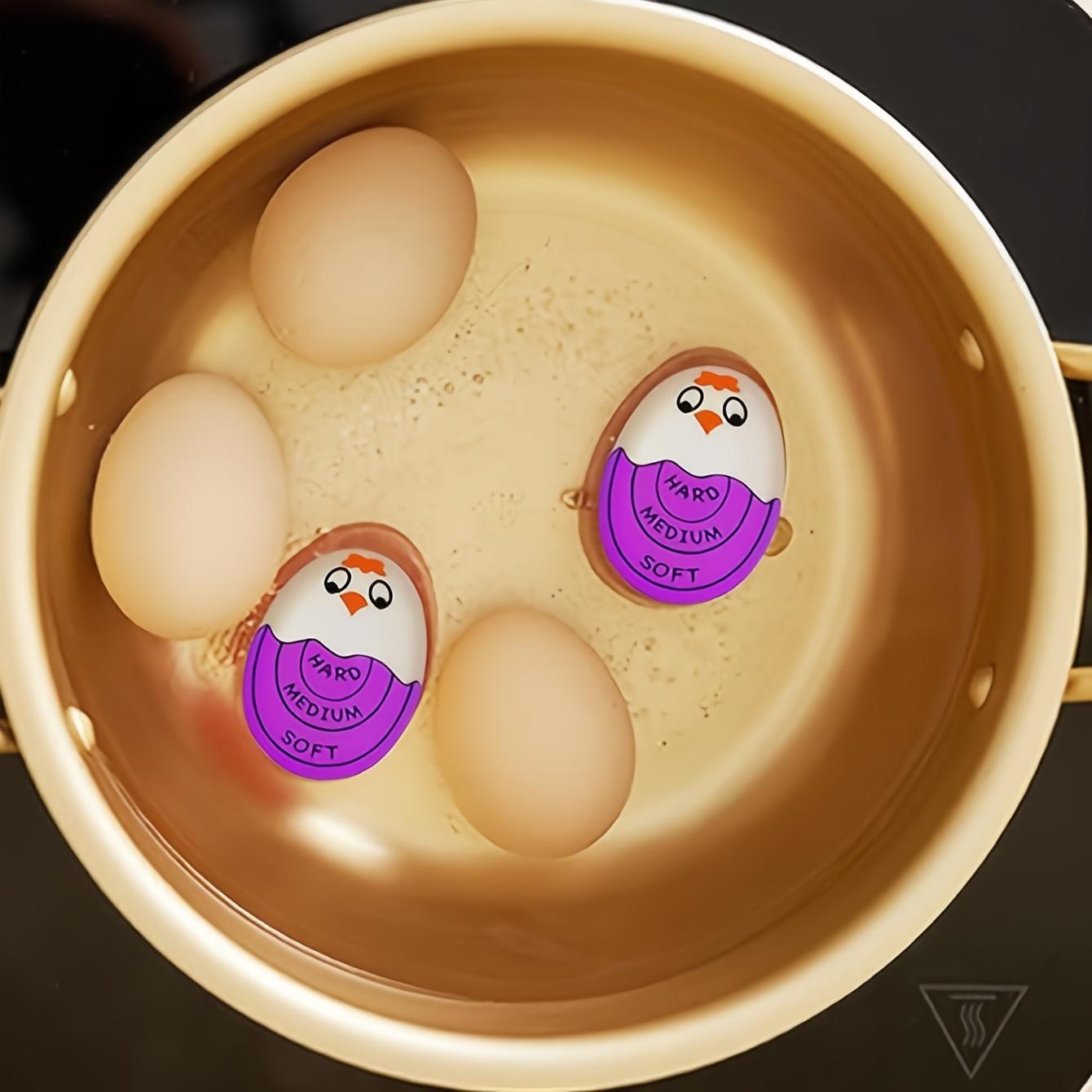 YUHUPHYLLIC 1pc Purple Egg Timer, Changing Egg Timer and Water Cooked Egg Rack - Perfect for Soft and Cooked Eggs, Safe and Fun, Easy to Read, No Guess! RV Small Tools, Kitchen Accessories