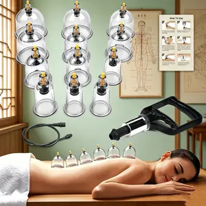 Professional Cupping Therapy Set Vacuum Massage Cupping Kit With Electric Manual Pump