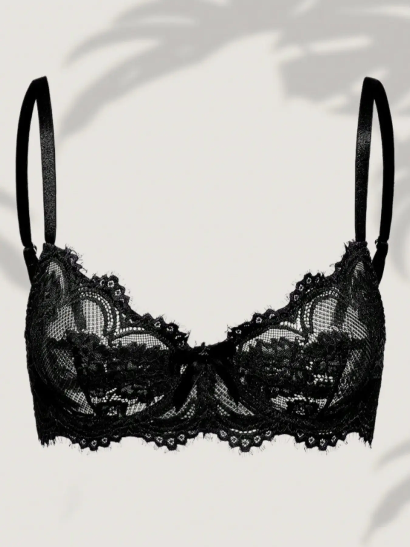 Women Lace Bralette Wireless Bra French Style Floral Lace Trim Breathable Everyday Lingerie Valentine's Day Gift Wireless Bralettes