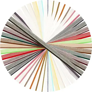 24 count Book Binding Headbands 11.8 Inches Long 0.5 Inch Wide  Book End Band Materials Kit for Beginners DIY 24 Colors Cuttable School Supplies