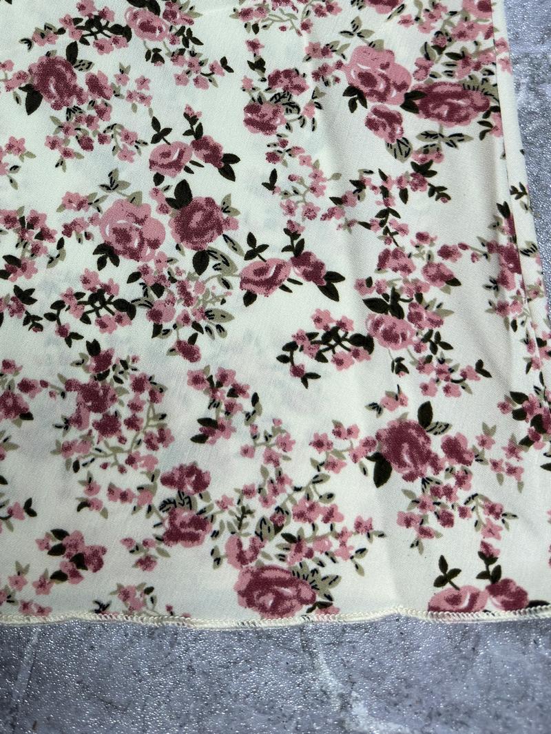 【Plus Size】 Ditsy Floral Print A Line Skirt, Boho Fashion Casual Elastic Waist Long Skirt for Daily Holiday Vacation Wear, Women's Clothing for All Seasons