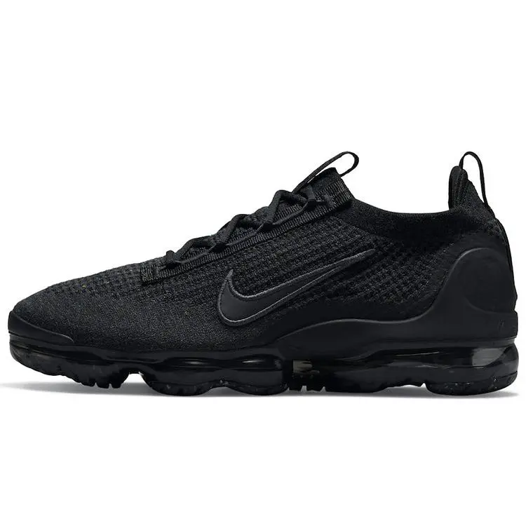 Nike VaporMax Flyknit 2021 Triple Black Men's Comfortable, Durable, Recycled-Material Casual Running Shoes Verifiable, with credentials and supporting global authentication