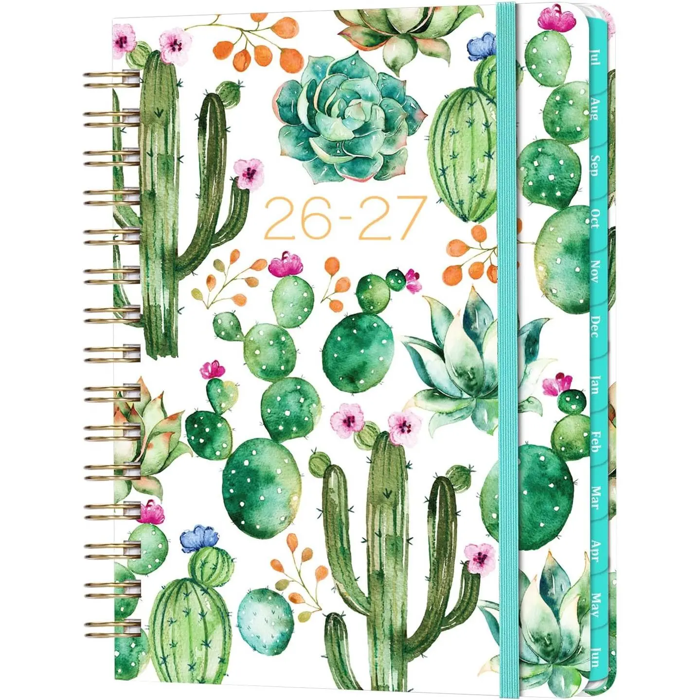 Planner 2026-2027, Academic Planner 2026-2027, JUL 2026 - JUN 2027 | 8.5" x 6.4", Calendar Planner with Hardcover,  - Wire Binding, Monthly Tabs, Elastic Closure, Daily Organizer
