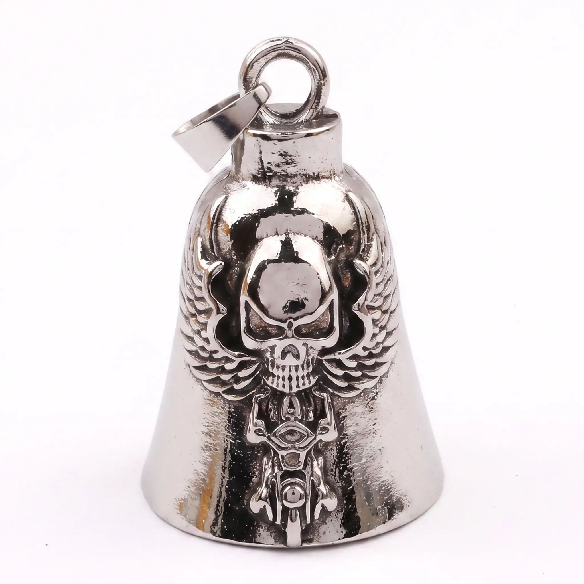 Christmas/Halloween Bell, Gremlin/Guardian Bell, Motorcycle Bell for Bikers Women Men W/Hanger, Biker Bell for Riders, Good Luck Riding Bell Spirit Bell Moto Accessories