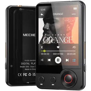 Mechen D53 Bluetooth-compatible Mp3 Player with Touch Screen, HiFi Speaker, Fm Radio, Supports Up to 512gb SD Card, Includes USB Cable and Headphones