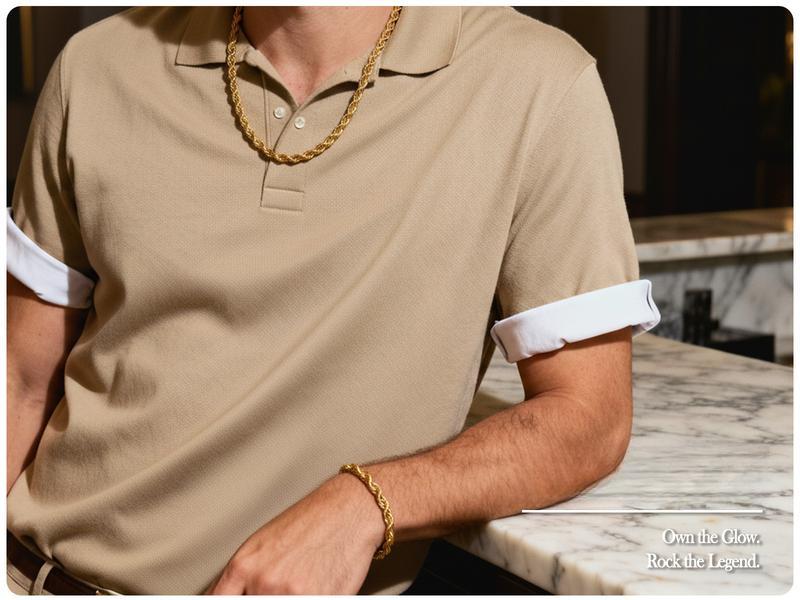 14K Gold-Plated Rope Chain Necklace for Men and Women,Upgraded Shine, Faceted Cut, Tarnish-Free, 6mm/8mm, 22"/24" Jewelry